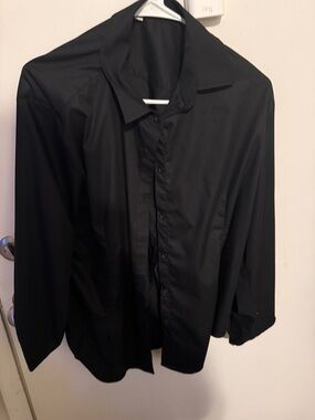 H&M Black Button-Up Blouse